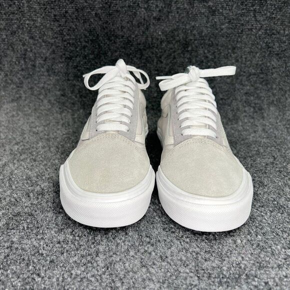 Vans Old Skool Low Sneakers Womens Size 8.5 Grey White Athletic Retro Skate Shoe - Picture 2 of 12